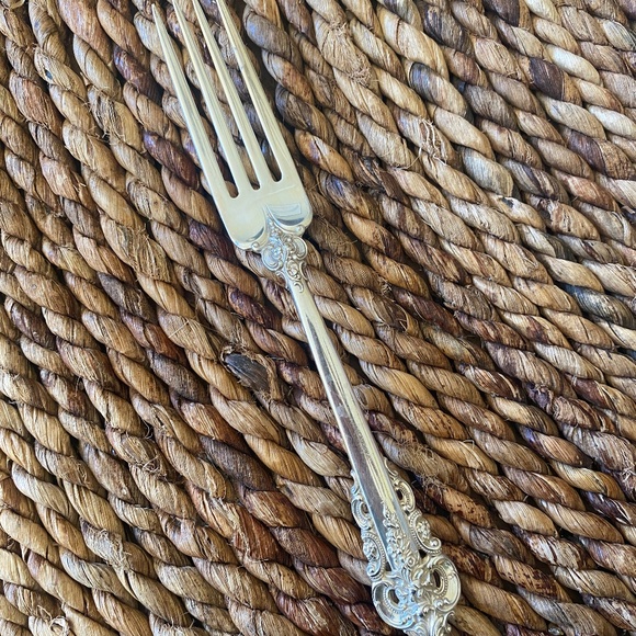 Wallace Grand Baroque Sterling Silver No Monogram Dinner Fork